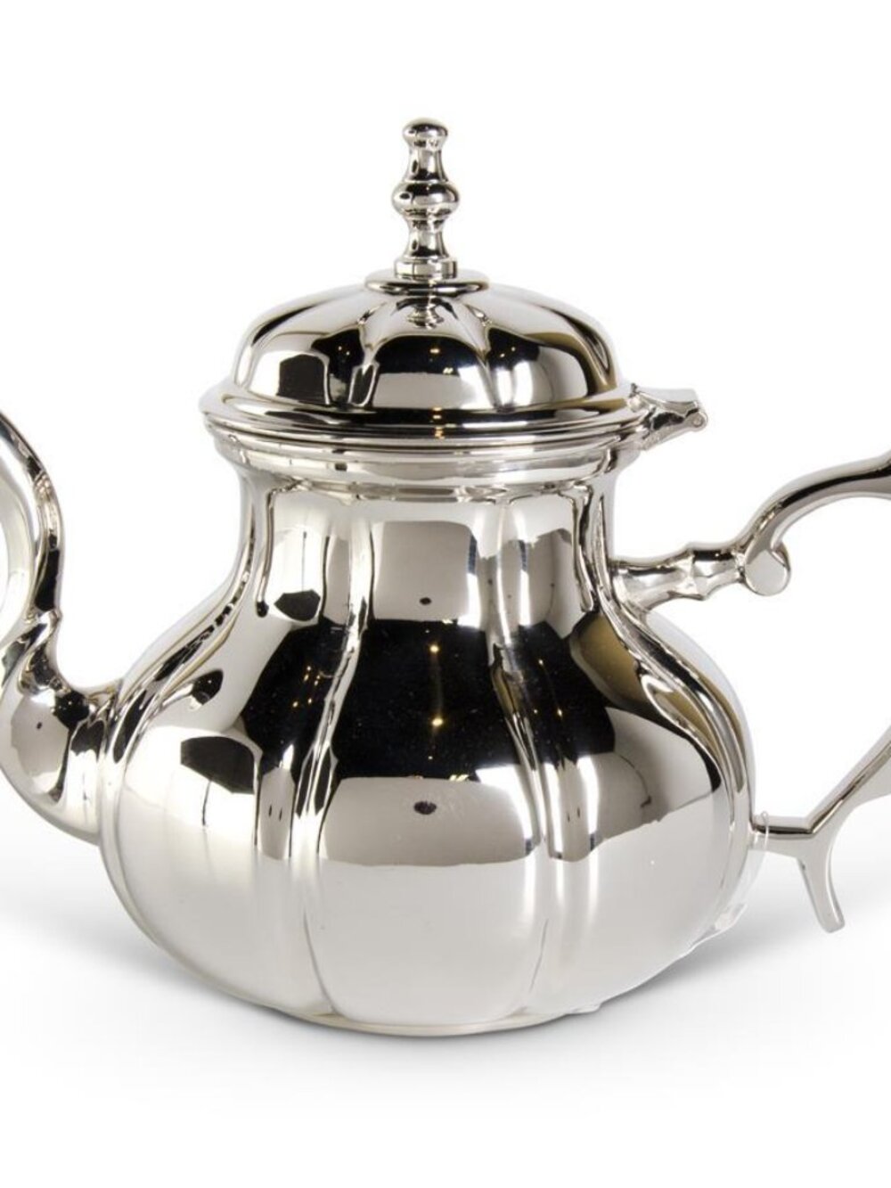 8 Inch Nickel Plated Queens Teapot NEW